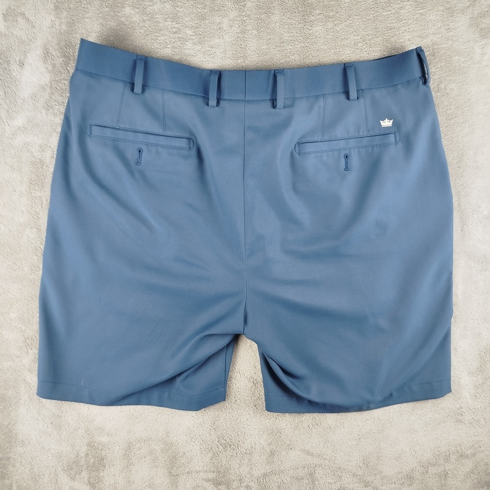 Peter Millar Salem Crown Sport Performance Shorts Mens 36 Blue Chino 8"In Golf - Picture 2 of 11